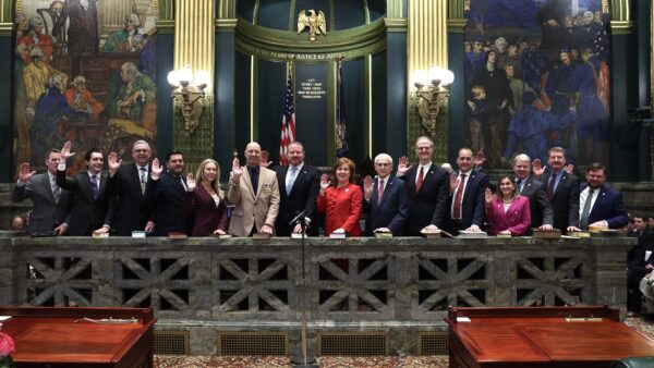 Laughlin Sworn in for Third PA Senate Term