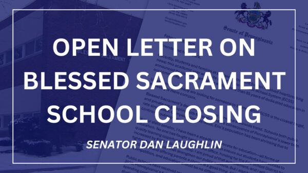 Open Letter on Blessed Sacrament School Closing